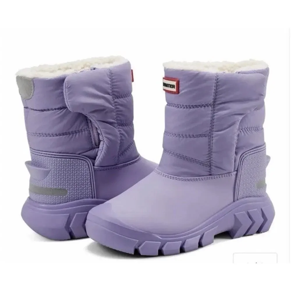 Hunter Kids Insulated Waterproof Sherpa Lined Snow Boots Purple Girls 10c NEW